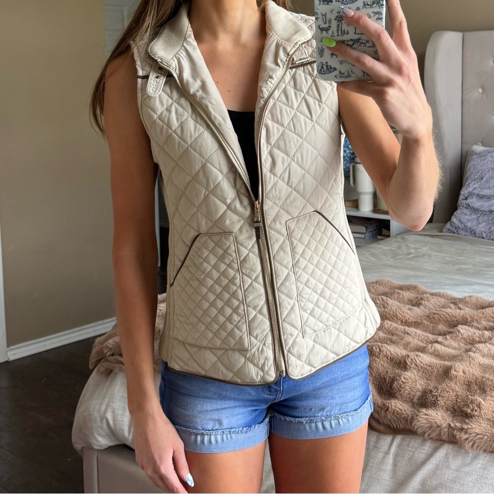 Quinn Cream Quilted Vest
